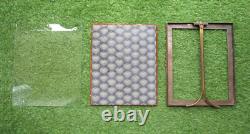 Ancien superbe cadre Art Déco en bronze à poser ou à suspendre, décor de roses