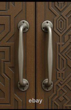 Ancienne Poignée Tirant Porte Ou Porte Serviettes Bronze Blanc Art Déco 1930