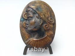 Ancienne broche époque Art Déco en bronze