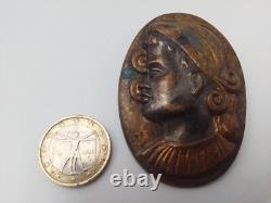 Ancienne broche époque Art Déco en bronze