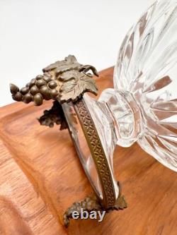 Ancienne coupe à raisin en cristal de Baccarat et bronze XIXe siècle