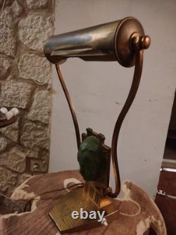 Ancienne lampe de piano bronze portrait de Beethoven