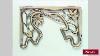 Antique 2 Art Nouveau Bronze Bracket Piece With Filigree