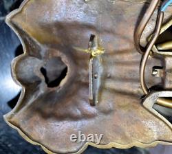 Applique art déco en bronze Charles Ranc oiseau de paradis