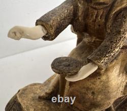 Art Deco 1903 statue bronze chryséléphantin SOMME automobilia Walkyrie mécanique