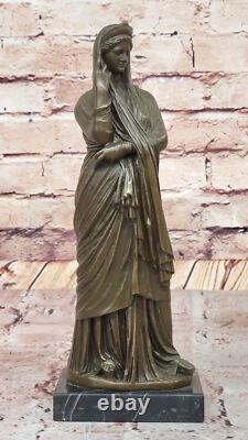 Art Déco Bronze Femme Sculpture par J. La Fait de Collection Figurine