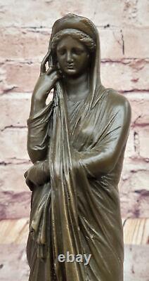 Art Déco Bronze Femme Sculpture par J. La Fait de Collection Figurine