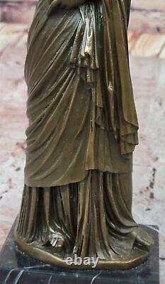 Art Déco Bronze Femme Sculpture par J. La Fait de Collection Figurine