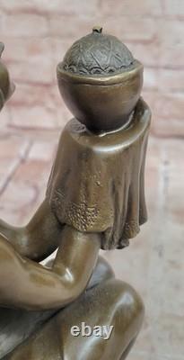Art Déco Bronze Intemporel Par GEORGES DUVERNET Signature Ouvre Élégante
