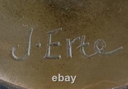 Art Déco Bronze Sculpture Doré Danseuse Inspiré Iconique Élégance par J. Erté