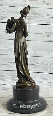 Art Déco Bronze Sculpture Figurine Femme 1920 `S Mode Domestique Bureau Décor