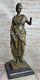 Art Déco Bronze Statue Classique Victorien Femme'lost' Cire Méthode Figurine