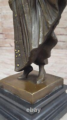 Art Déco Chiparus Bronze Sculpture Élégant Dansant Figurine Fait Collec
