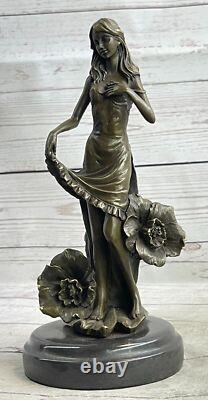 Art Déco Classique Romain Grec Guerrier Bronze Sculpture Or Accent Patine Gift