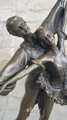 Art Déco Deux Ballerine Danseurs Bronze Collection Sculpture Original Figurine