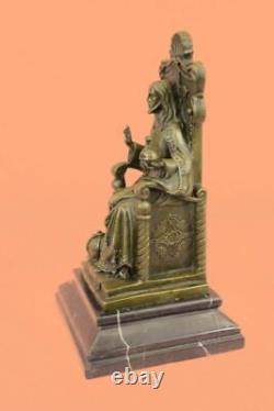 Art Déco Figurine Bible Jésus Religieux Sculpture Statue Bronze Cadeau Nr