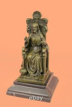 Art Déco Figurine Bible Jésus Religieux Sculpture Statue Bronze Cadeau Nr