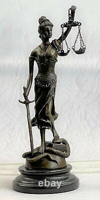 Art Déco'Lost' Cire Chair Store Justice Avocat Juge Bronze Statue Affaire