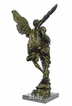 Art Déco Marbre Bronze Sculpture Ange Psyché Et Eros Statue Figurine Cupid Deal