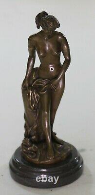 Art Déco / Nouveau Érotique Artwork Chair Femme Femelle Bronze Sculpture Statue