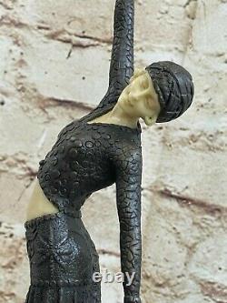 Art Déco Nouveau Step Danseuse Par Chiparus'Lost' Cire Méthode Sculpture Bronze
