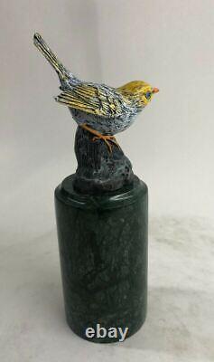 Art Déco Original Milo Pigeon Signée, Bronze Statue Fonte Figurine Artistique