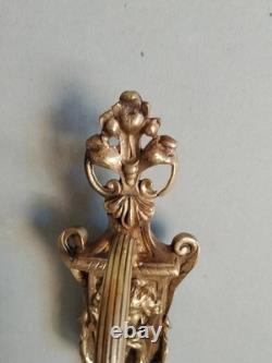 Art Déco Paire d'Appliques en bronze et verre ancien
