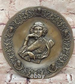 Art Déco Romain Style Bronze Ouvre Domestique / Bureau Décoration Sculpture