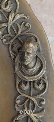 Art Déco Romain Style Bronze Ouvre Domestique / Bureau Décoration Sculpture