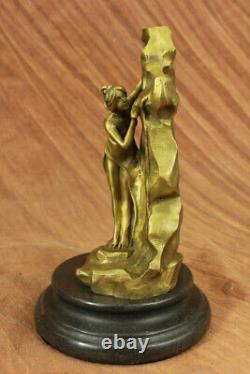 Art Déco Sexy Tentatrice Musée Qualité Bronze Fonte Sculpture Figurine