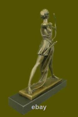 Art Déco Signée Le Faguays Diana Nemorensis &artemis Bronze Sculpture Décor Deal