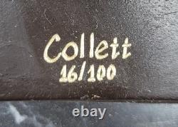 Art Déco / Style Nouveau Bronze Danseuse Statue By Collett Signée Édition