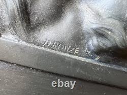 Art Déco Très Rare Plaque Médaille en Bronze JESUS CHRIST par A. Dubois