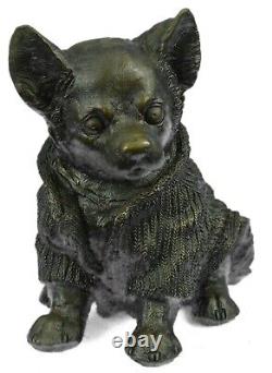 Art Déco Vienne Bronze Par Milo Chihuahua Chien Animal Sculpture Home Deco Solde