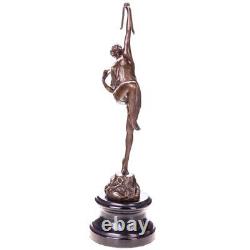 Art déco bronze figure Diana with bow Vintage