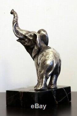 Art déco serres livres éléphants bronze par louis fontinelle