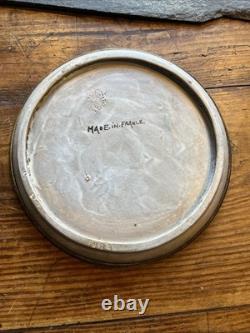 Assiette Louis Dage Céramique Vernissée & Bronze Art Deco Plate