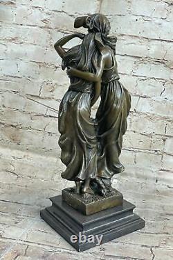 Auguste Moreau Mère `S Jour Cadeau Bronze Sculpture Art Déco Marbre Base Nr