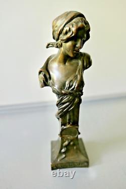 Authentique Bronze Art Nouveau Napolitaine Jolie Patine Époque 1900