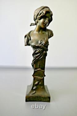 Authentique Bronze Art Nouveau Napolitaine Jolie Patine Époque 1900