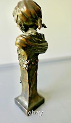 Authentique Bronze Art Nouveau Napolitaine Jolie Patine Époque 1900