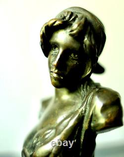 Authentique Bronze Art Nouveau Napolitaine Jolie Patine Époque 1900