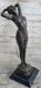 Autrichien Vienne Art D&eacute;co Bronze Figurine A. Leonard Chair Danseuse Figure