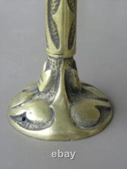 Avantgardiste deb 20° PIED DE LAMPE / BOUGEOIR bronze ART NOUVEAU / ART DECO