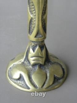 Avantgardiste deb 20° PIED DE LAMPE / BOUGEOIR bronze ART NOUVEAU / ART DECO