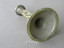 Avantgardiste deb 20° PIED DE LAMPE / BOUGEOIR bronze ART NOUVEAU / ART DECO