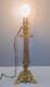 -bougeoir Bronze Art Nouveau Monté En Pied De Lampe (réversible) Déco D