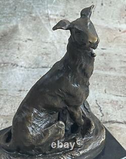 Beau, Art Déco Décor Bronze Sculpture Whippit Chien Lévrier Artwork