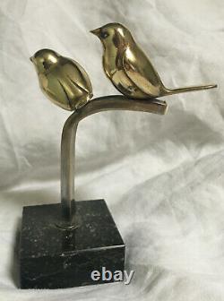 Beaux bronzes Art déco les Oiseaux sur la branche circa 1930
