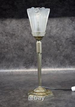 Belle Lampe de bureau Art Déco En Bronze J. Robert ref AP178